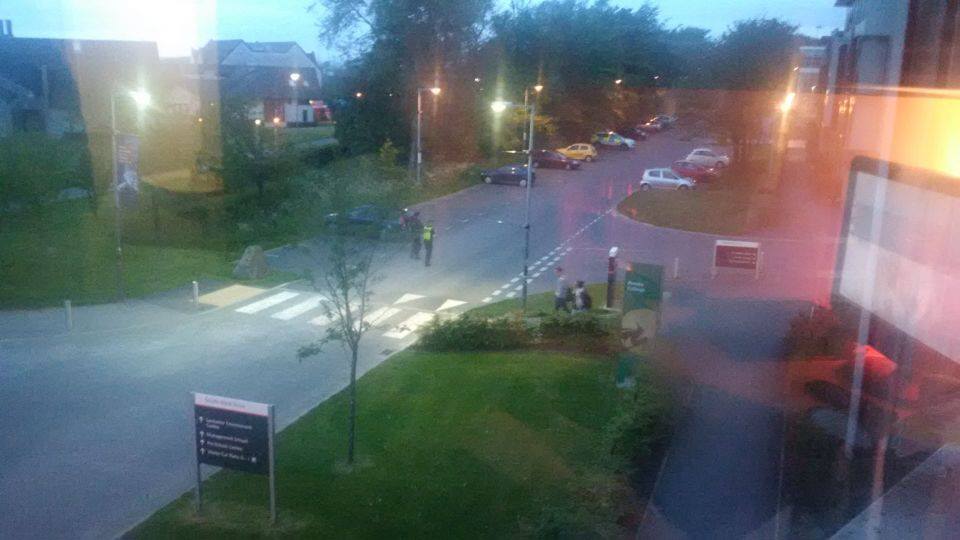 Cops walking to Grizedale houses