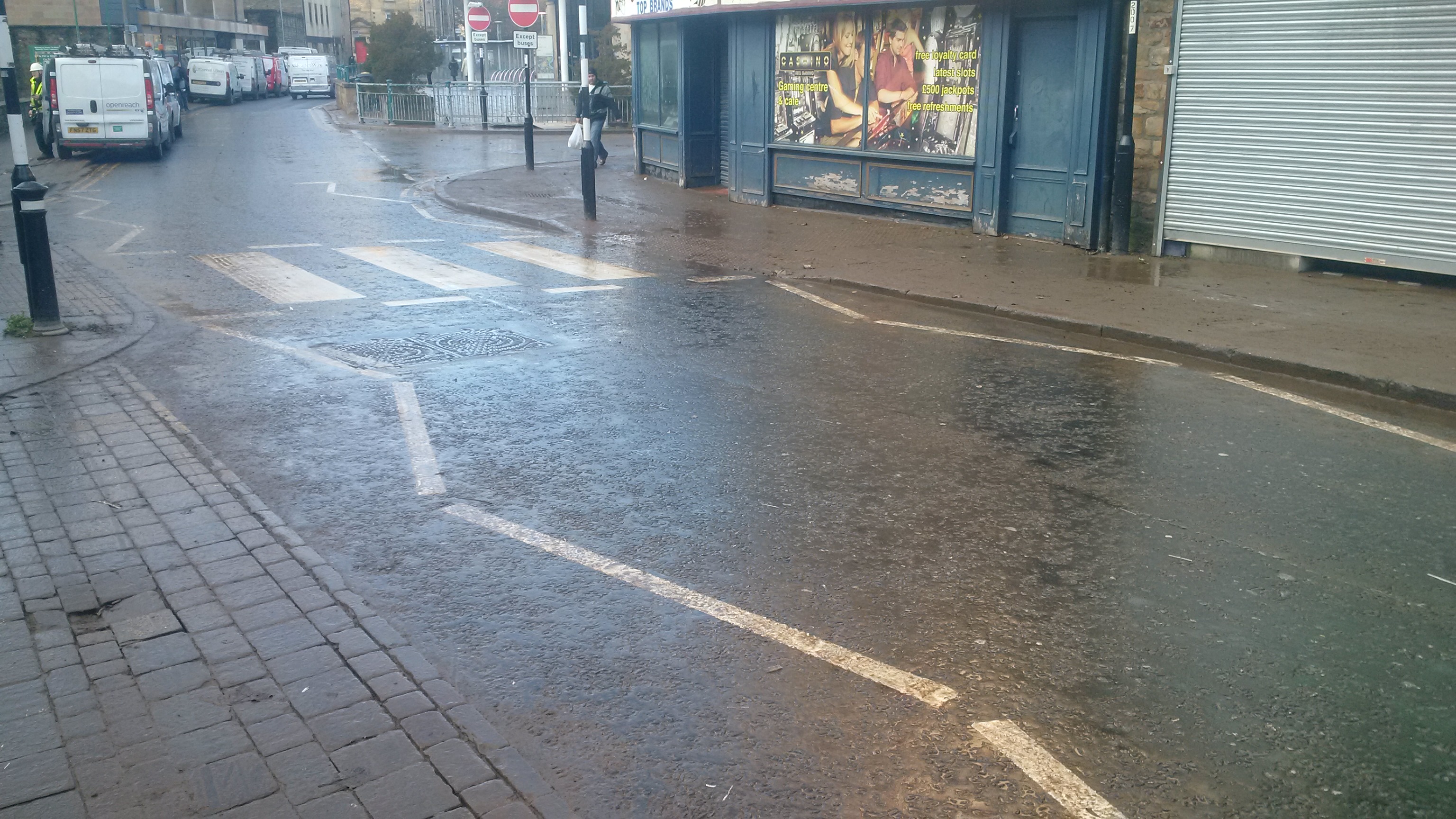 The aftermath at midday
