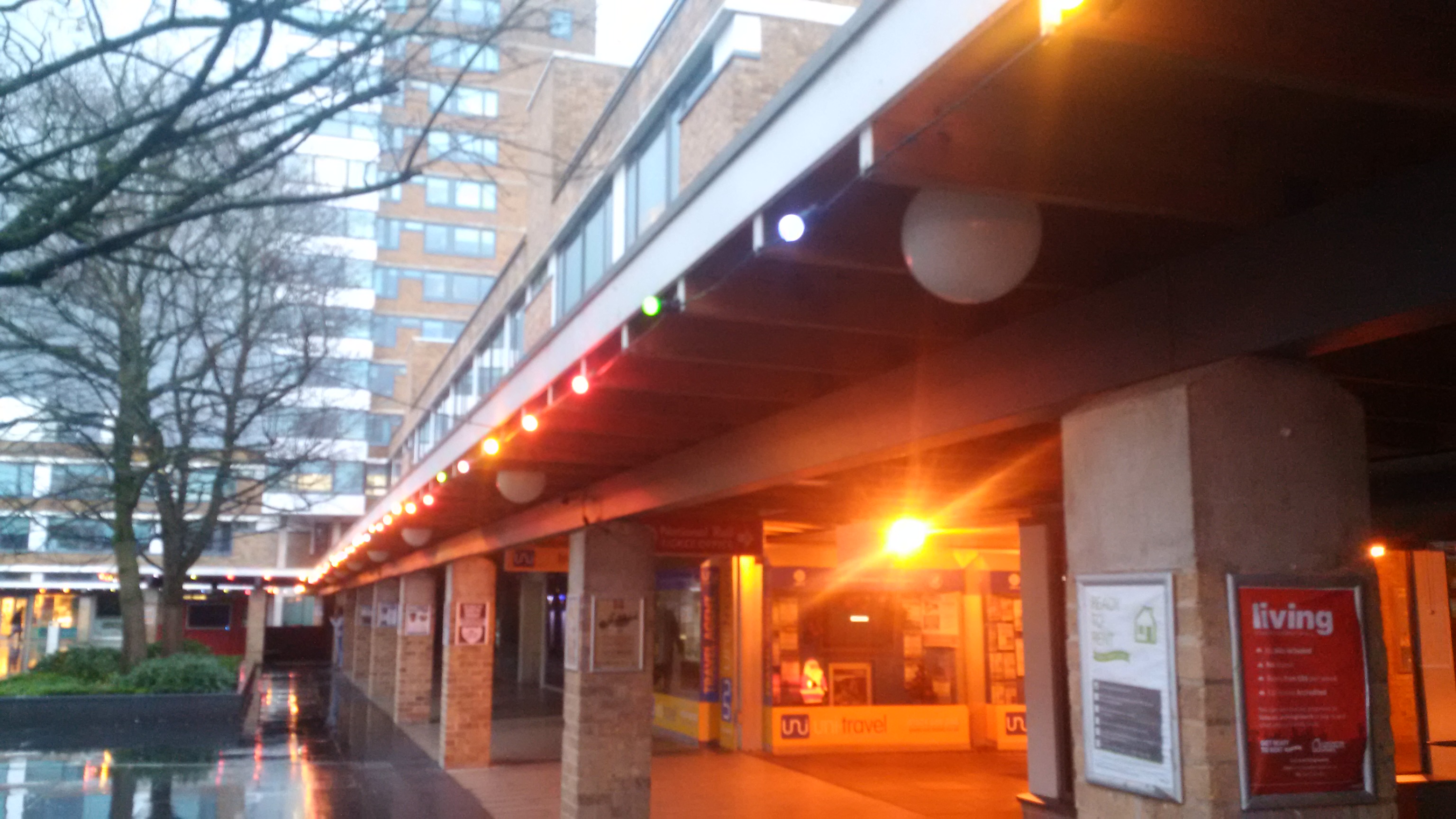 We might be running on emergency generator, but thank God the Christmas decorations are lit up