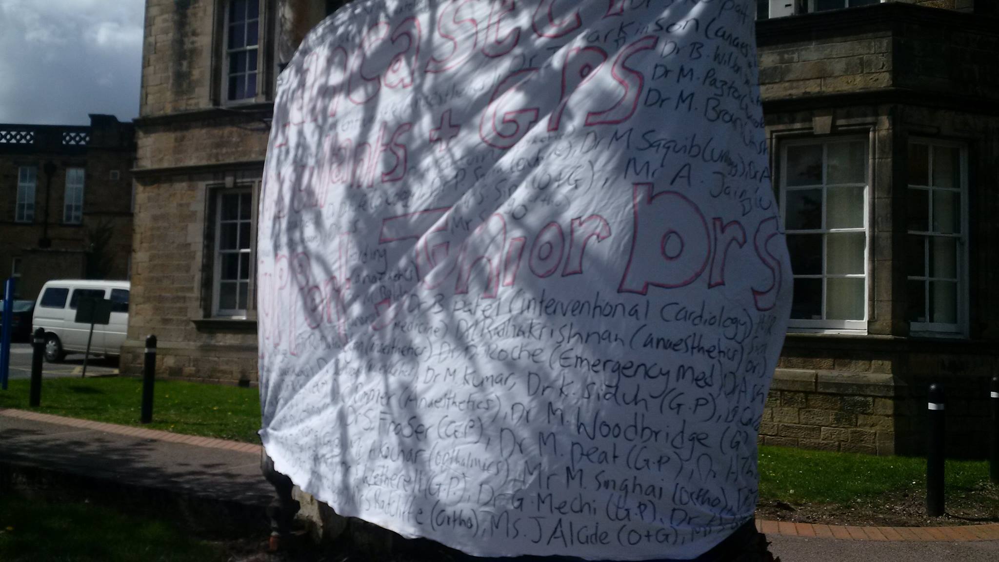 The consultants' banner of support