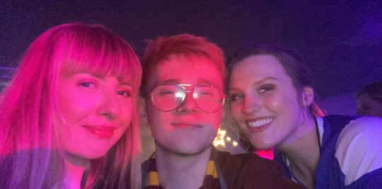 Image may contain: Light, Teen, Child, Kid, Teeth, Mouth, Lip, Woman, Girl, Purple, Selfie, Lighting, Smile, Photography, Portrait, Photo, Night Life, Female, Head, Person, Human, Face, Glasses, Accessory, Accessories