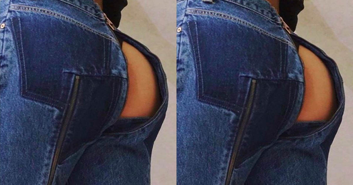 assless jean shorts