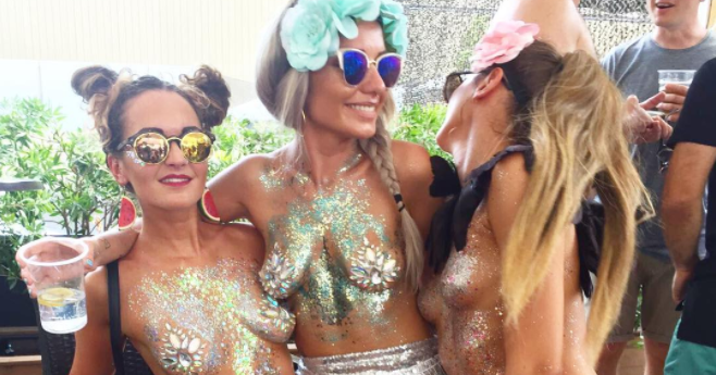 Just a collection of the best festival inspired glitter boobs for