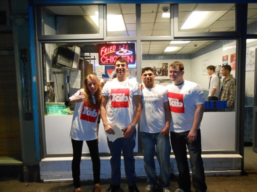 Ellie with Dan and pals