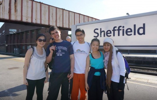 "A good laugh": Stephen and friends looking bright-eyed after the challenging trek