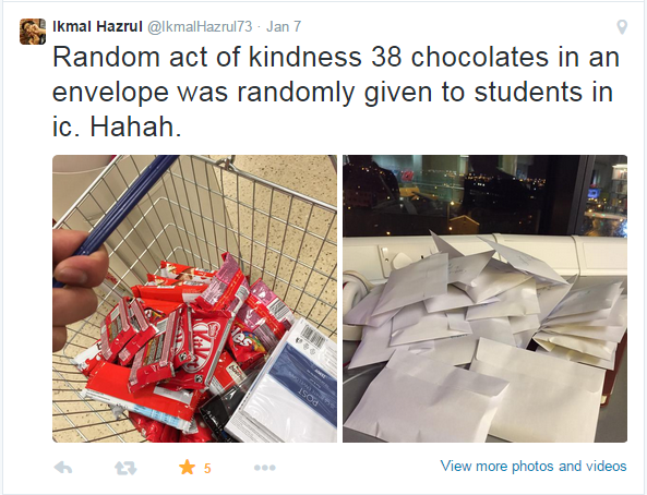 Ikbal earlier tweeted pictures of his shopping basket