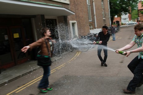 Happier times: Prosecco in full flow