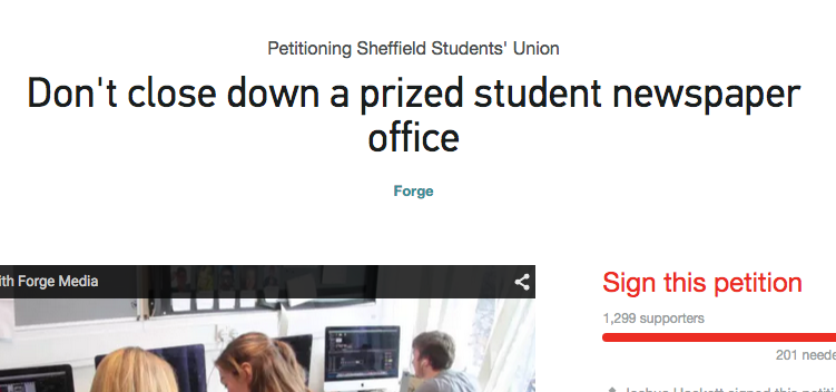 A petition was started yesterday evening