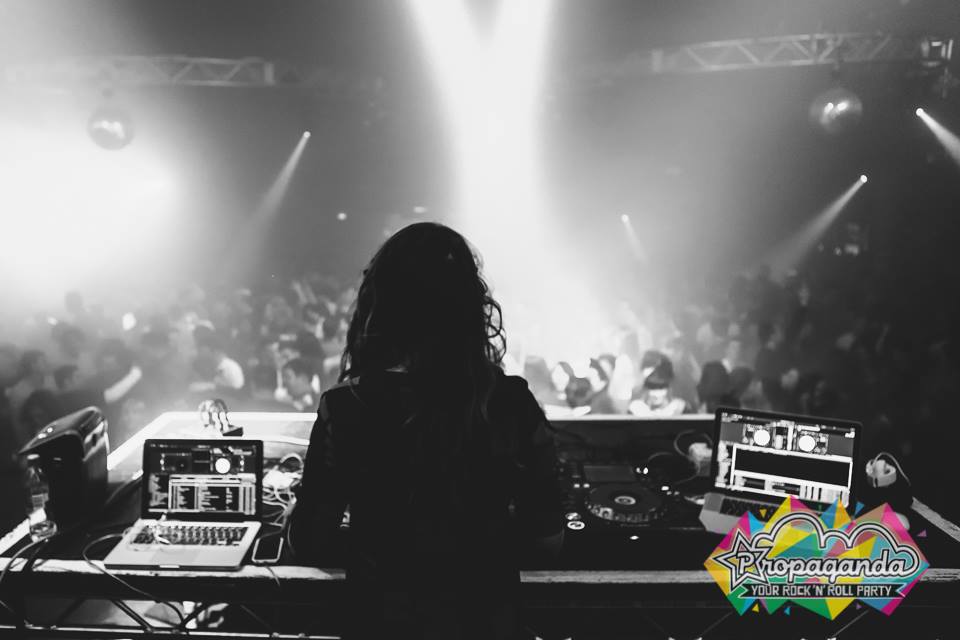 Gabby DJing at Propaganda