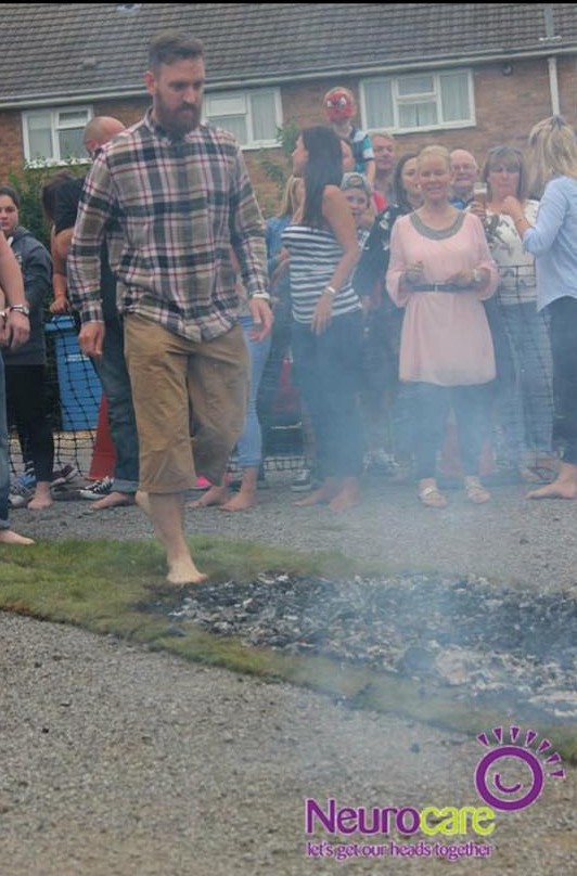 Walking over hot coals