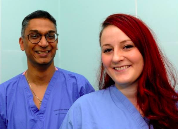 Georgina and her surgeon