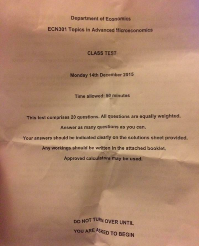 The paper was 50 minutes long