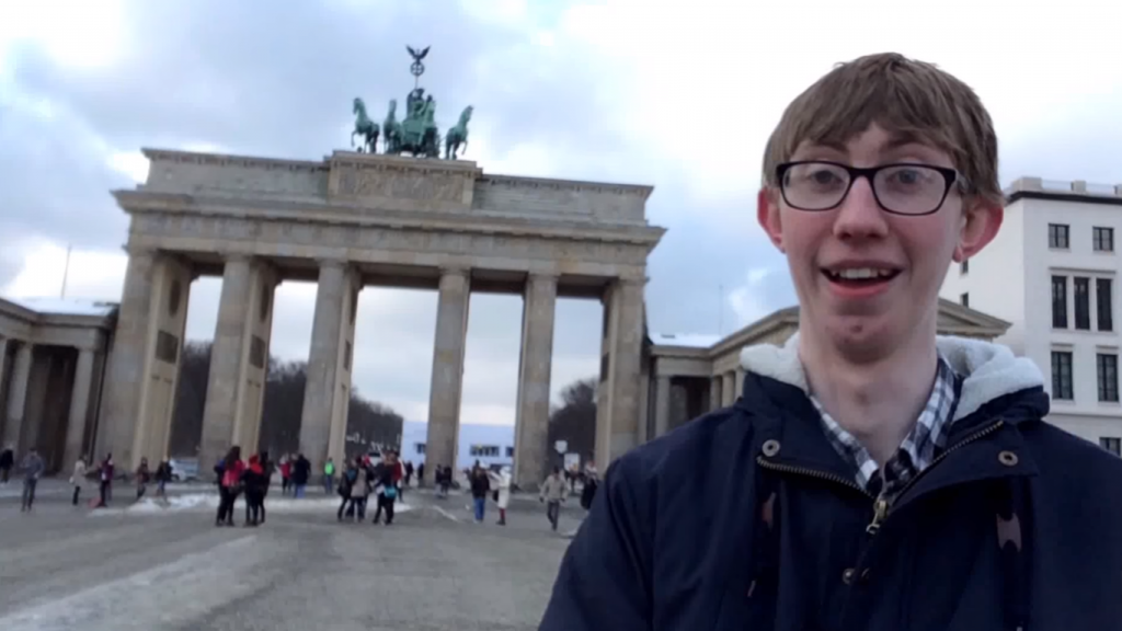 Jordon Cox at the Brandenburg Gate