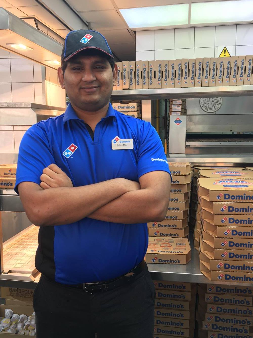 Kartheek Chowdary, manager at Domino's West Street