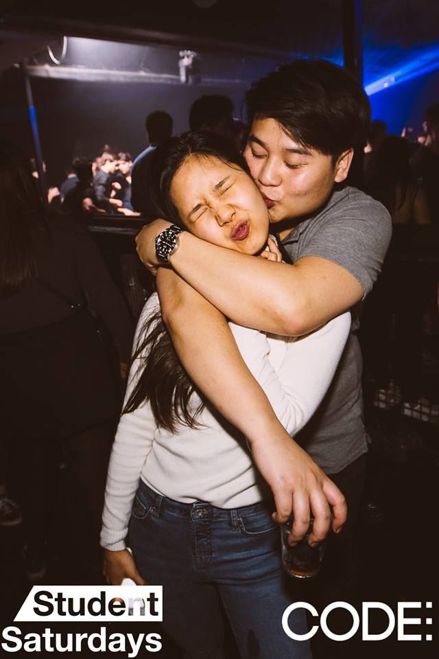 Image may contain: Face, Dating, Night Club, Night Life, Party, Club, Human, Person, Hug