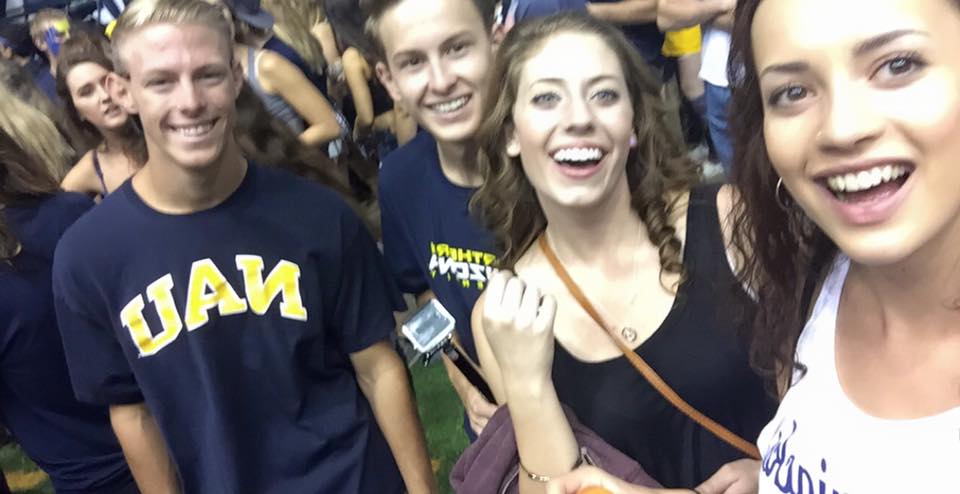 Alice with her friends at NAU.