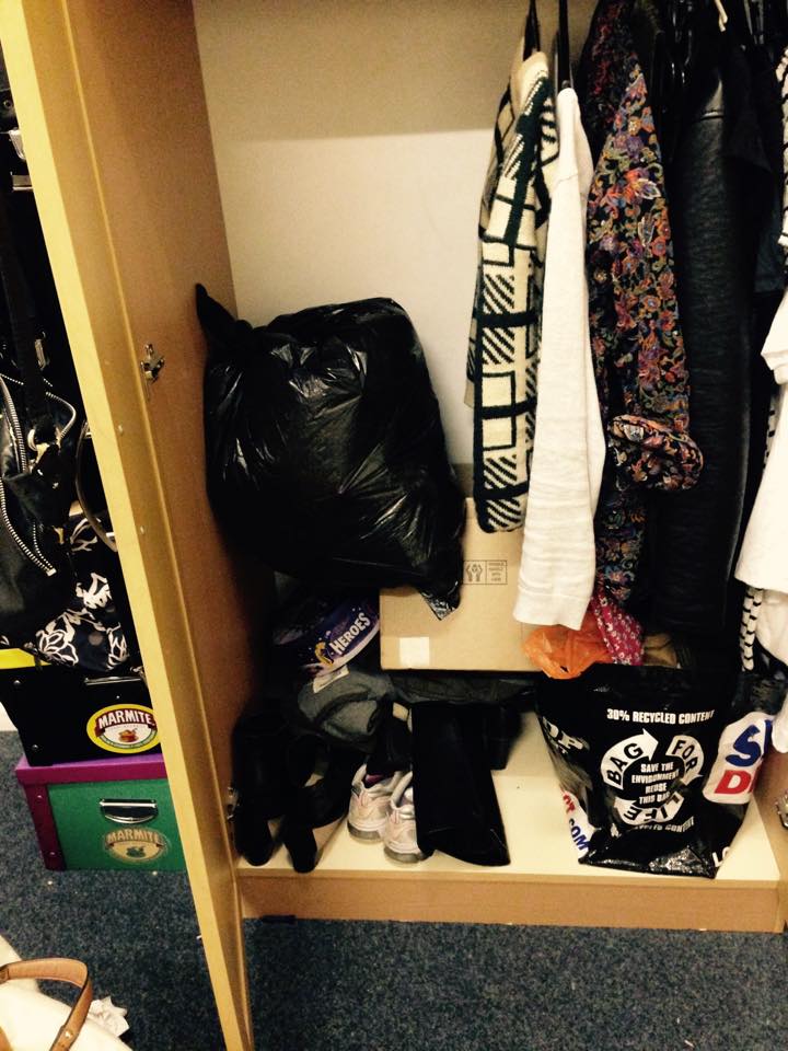 Whistle while you work: Chuck it all in the emergency clutter bin, i.e. the humble wardrobe.