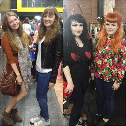 Two pairs of friends from the vintage fair