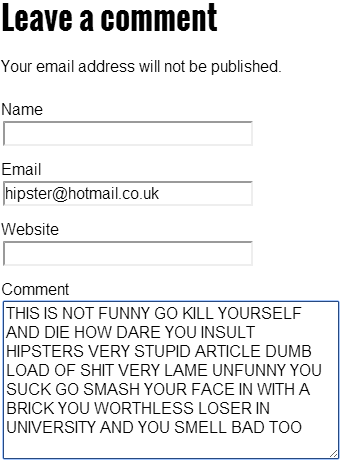 We've already predicted what crap you'll be putting in the comment section