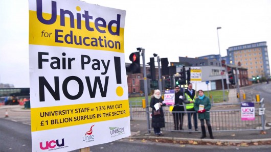 So threatening, the university has been scared into not giving them a pay rise.