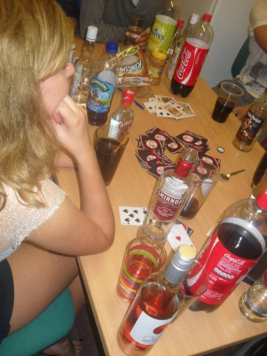 Well, since you don't have lectures, what's wrong with getting drunk in the daytime?