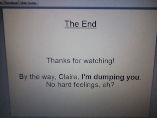 Warning: Dumping via Powerpoint Presentations may lower your score given by teachers.