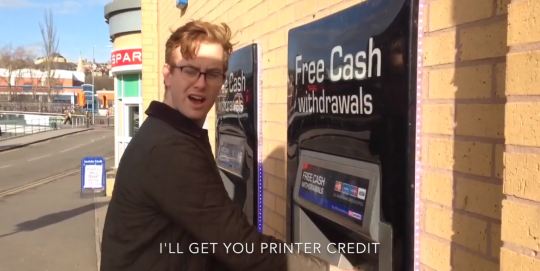 Screenshot: Marcus at cash machine