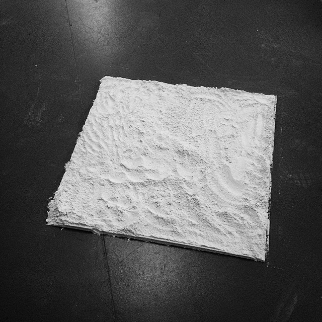 The actual flour square in question.