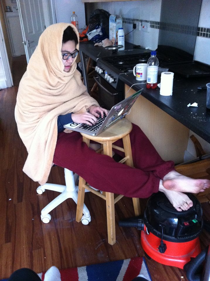 Exhibit D: Working, cleaning, and staying warm. They will win