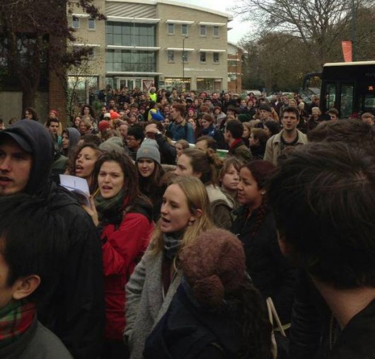 Scary? Student protesters? Don't be silly, they're tame creatures, honestly