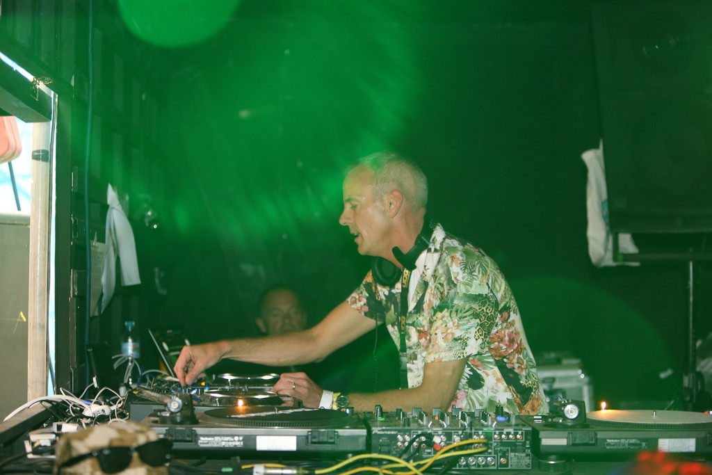 DJ Fatboy Slim appeared at the event on Sunday