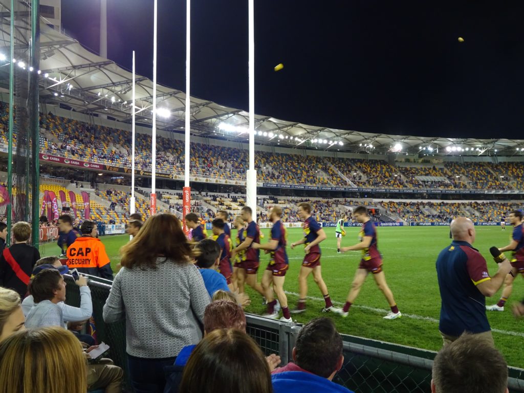 AFL, or Australian football is a big deal in Australia. Also really, really fun to watch