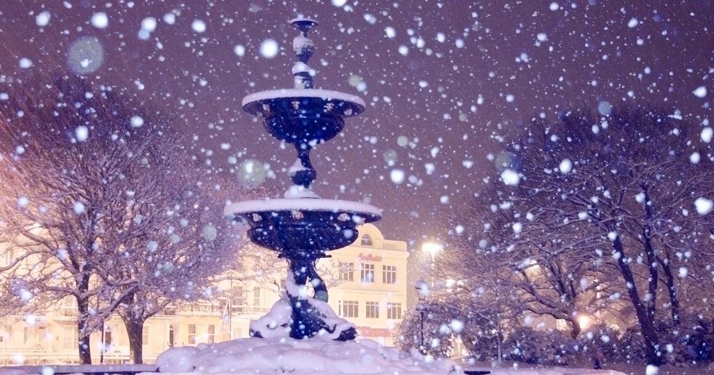 Image may contain: Lighting, Blizzard, Storm, Winter, Water, Snow, Outdoors, Nature