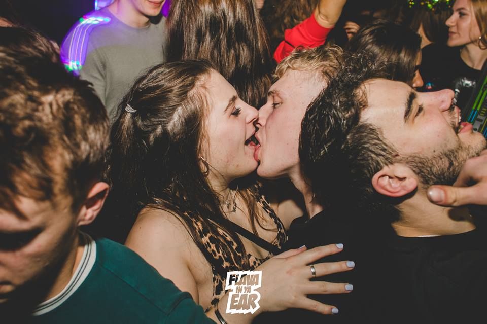 Image may contain: Dating, Night Life, Night Club, Club, Party, Person, Make Out, Human