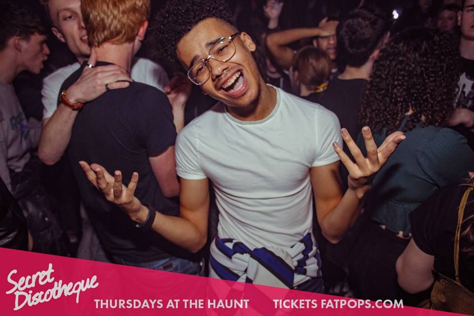 Image may contain: Night Life, Hair, Accessory, Glasses, Accessories, Night Club, Club, Party, Human, Person