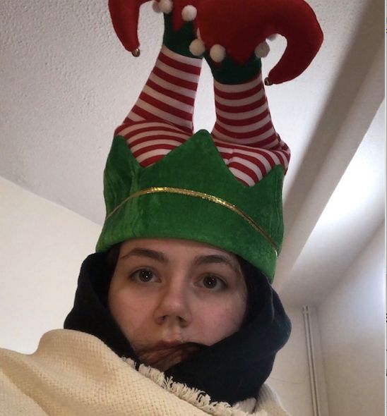 Image may contain: Portrait, Photography, Photo, Hat, Head, Face, Costume, Human, Person, Apparel, Clothing, Elf