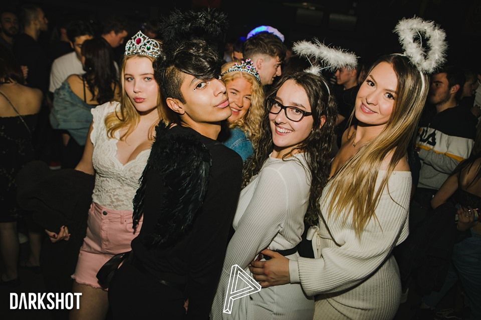 Image may contain: Disco, Accessory, Glasses, Accessories, Night Life, Night Club, Club, Party, Human, Person