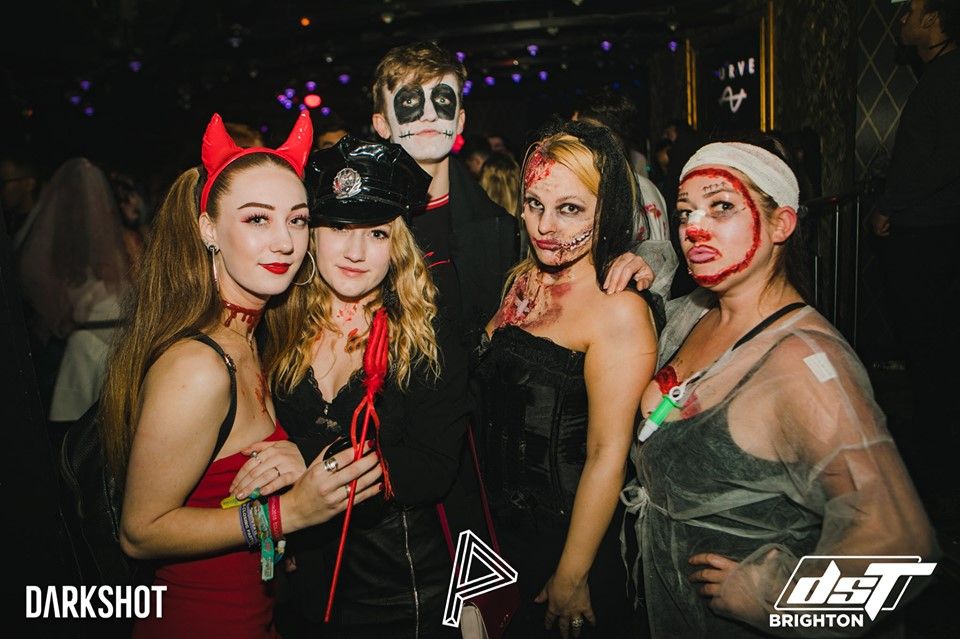 Image may contain: Halloween, Night Life, Night Club, Club, Party, Human, Person