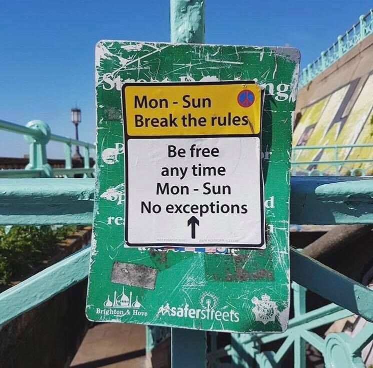 Image may contain: Sign, Symbol
