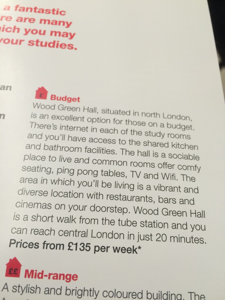 A good £50 a week cheaper than Julian Markham House...