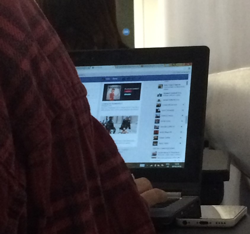 Maybe she's recording her notes on the squad chat?