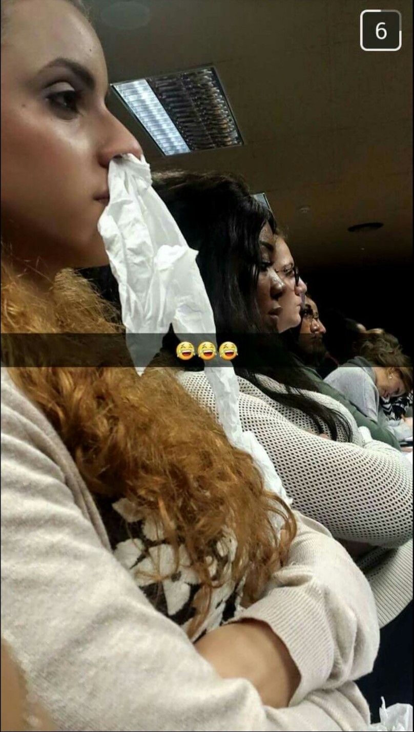 A cold means nothing when you have lectures #dedication
