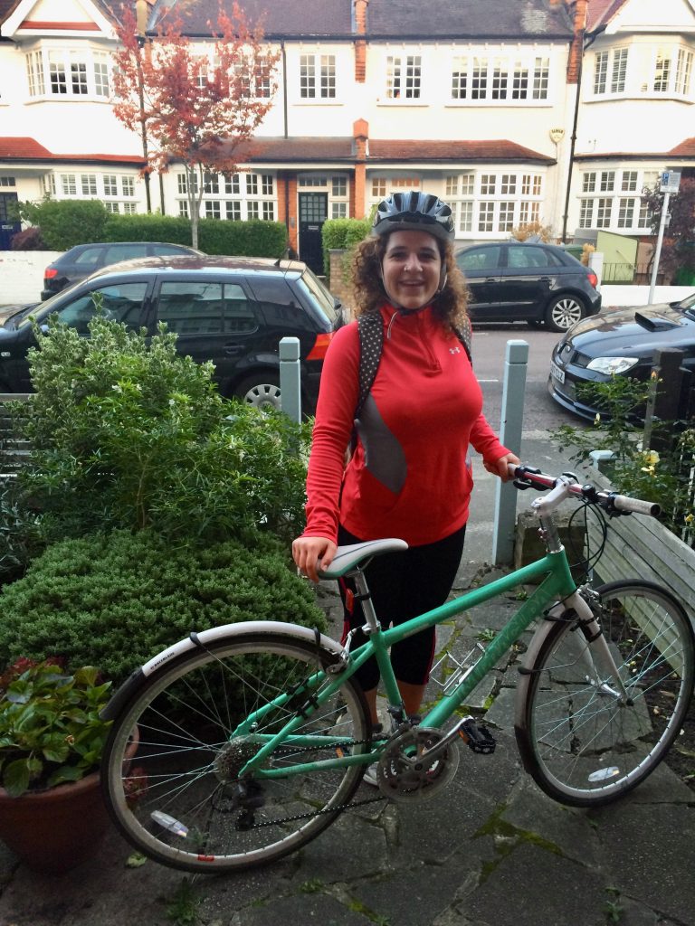 Looking uber keen on day one of cycling! (It didn't last long!)