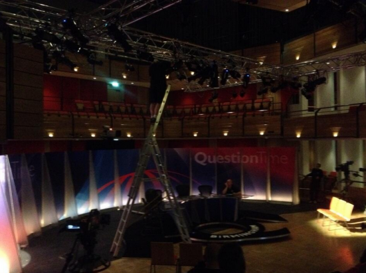 Setting up for tonight's show