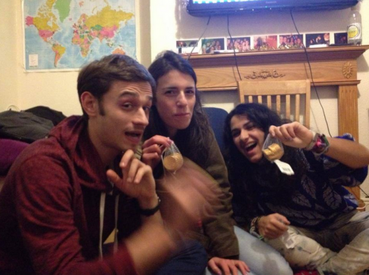 Ayla (right) and pals