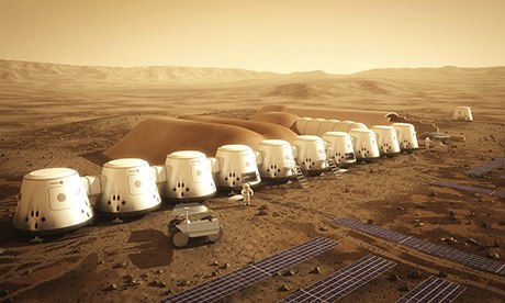 Artists impression of the Mars One site