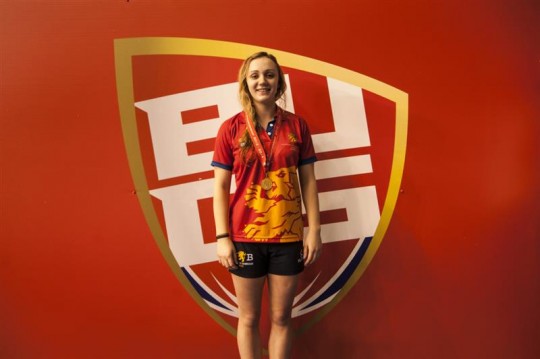 A pleased gold medallist