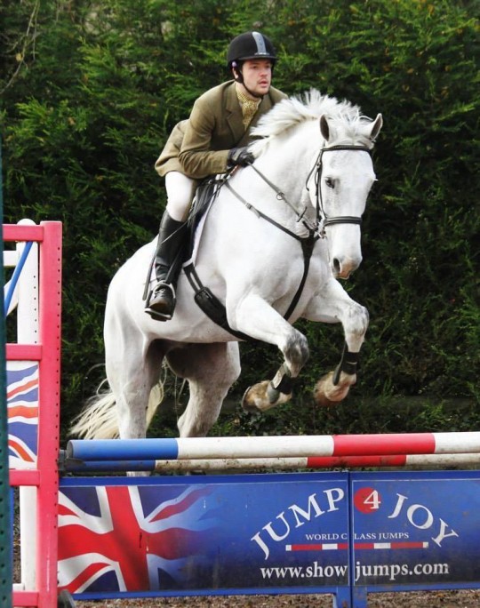Chris tackling a jump