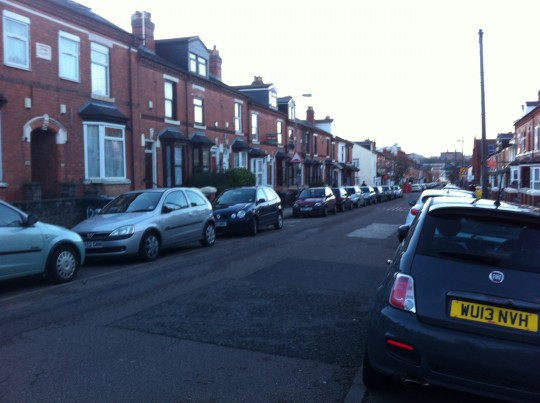 The street on which the Tiverton armed robbery took place