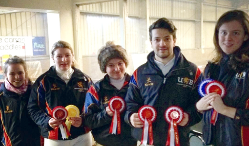 The squad with their well earned rosettes